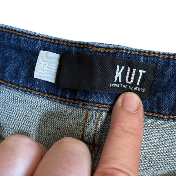 Kut From The Kloth Jeans Women's Kelsey High Rise Fab Ab Ankle Flare Sz 12 - Picture 5 of 10